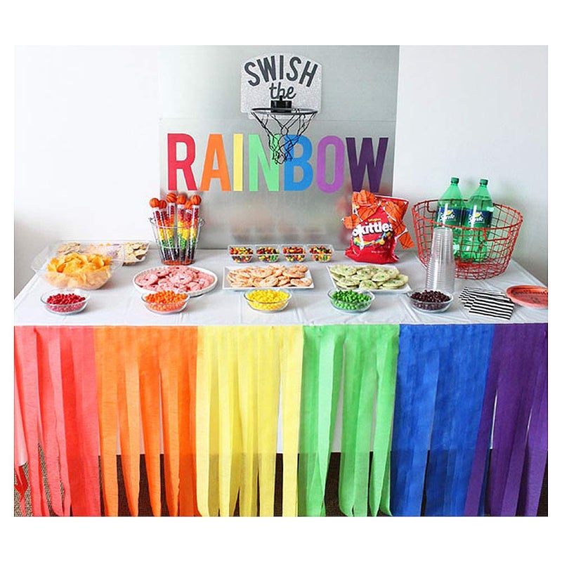 Binpeng Streamers Paper 433ft Long 1.77in Wide Crepe Paper Streamers  Tassels Streamer Pape for Party Decorations Wedding Festival (Rainbow Paper Streamers 6 Packs) - Image 2